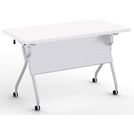 Special-T Table, FlipNest, Transform2, 48inx24inx30in, White/Silver SCTTRNF22448SWH